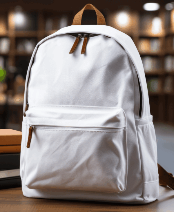 Stylish White Backpack for Men & Women | Durable Travel & College Bag